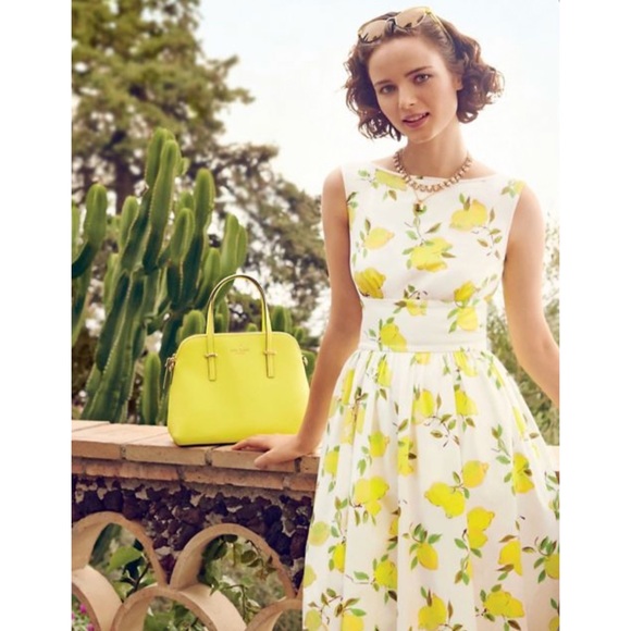 Kate Spade “Lyric” lemon print dress 0